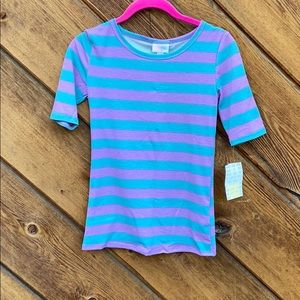 Lularoe Gigi 22 Blue and Purple Stripe